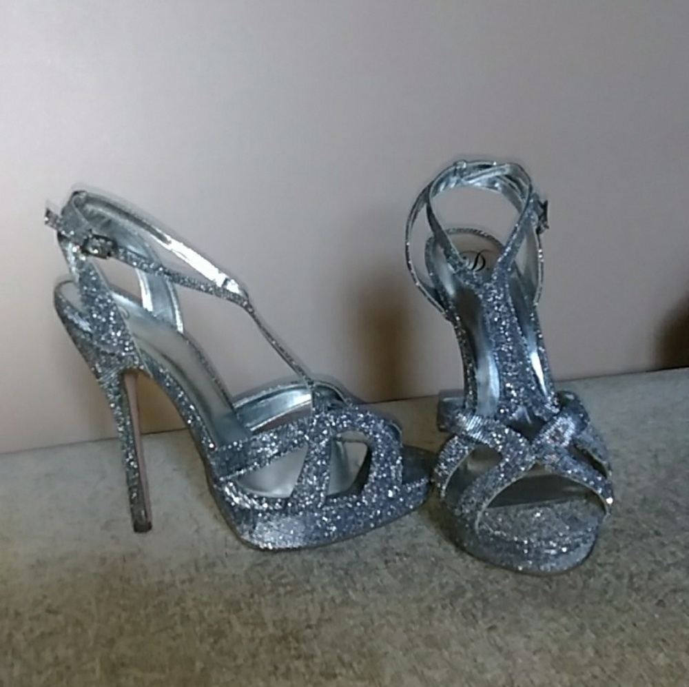 Silver Shimmer Heels